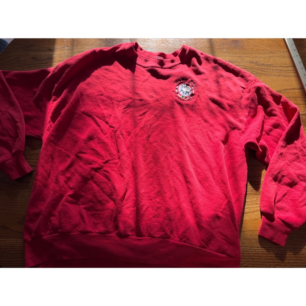 Vintage Jerzees Kiowa Tribe of Oklahoma Sweatshirt Red 2XL Made in USA Pullover